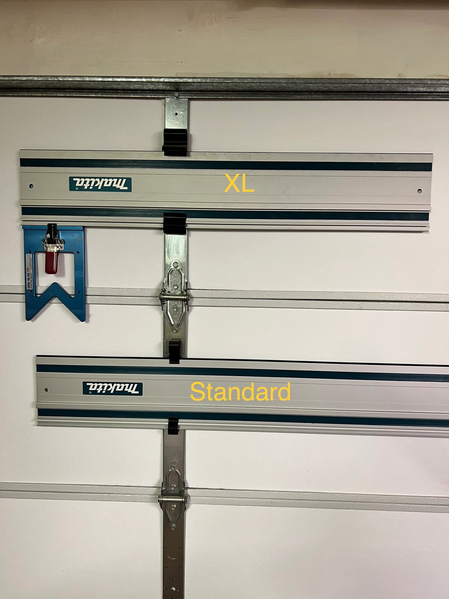 Universal Track Saw Rail Holders Guide Rail Mounts - Quick and Secure Mounting Festool, Makita, Milwaukee, Powertec, Kreg, Wen, & More