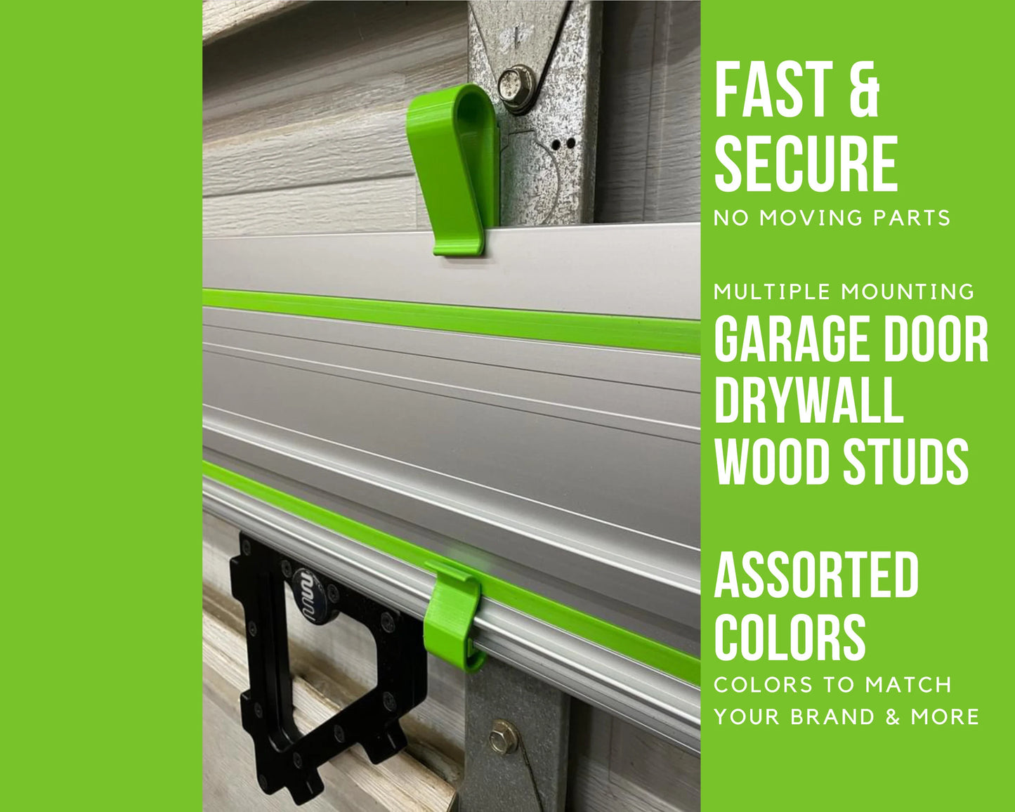 Universal Track Saw Rail Holders Guide Rail Mounts - Quick and Secure Mounting Festool, Makita, Milwaukee, Powertec, Kreg, Wen, & More