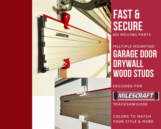 Track Saw Rail Holders Guide Rail Mounts for Milescraft Track Saw Guide (1409) - Quick and Secure Mounting